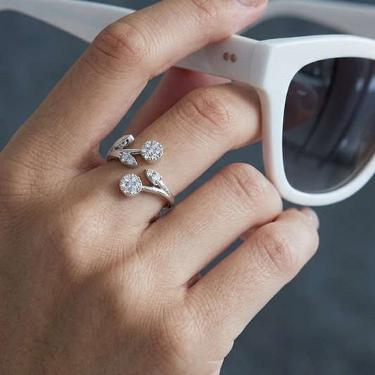 Floral Cluster Diamond Ring