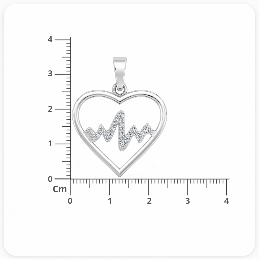 Heartbeat of Love Lab Grown Diamond Heart Pendant