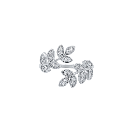 Olive Leaf Diamond Ring