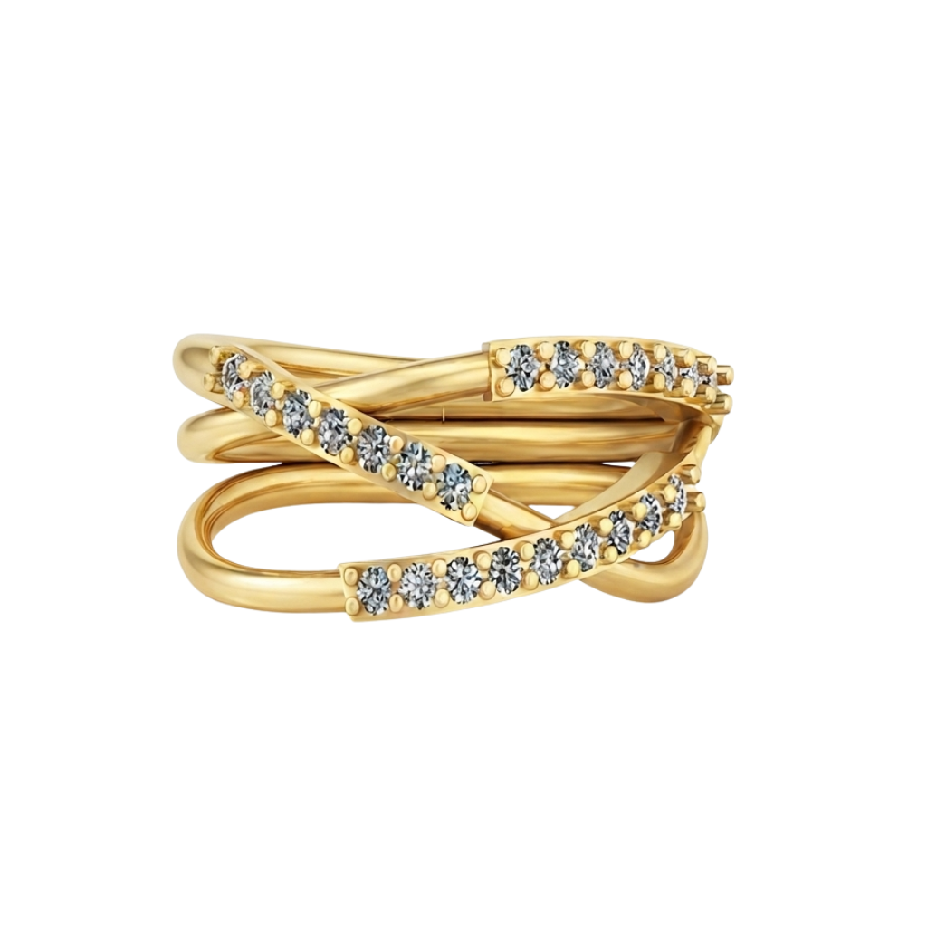 Infinity Criss Cross Diamond Ring