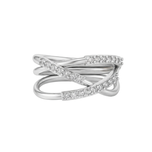 Criss Cross Diamond Ring
