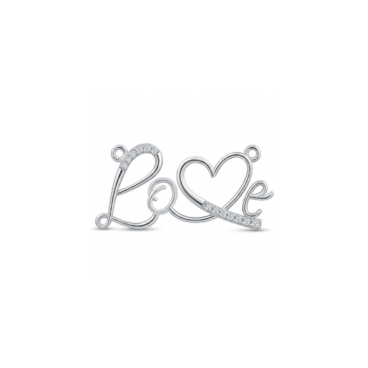 Sliver love springs on a white background