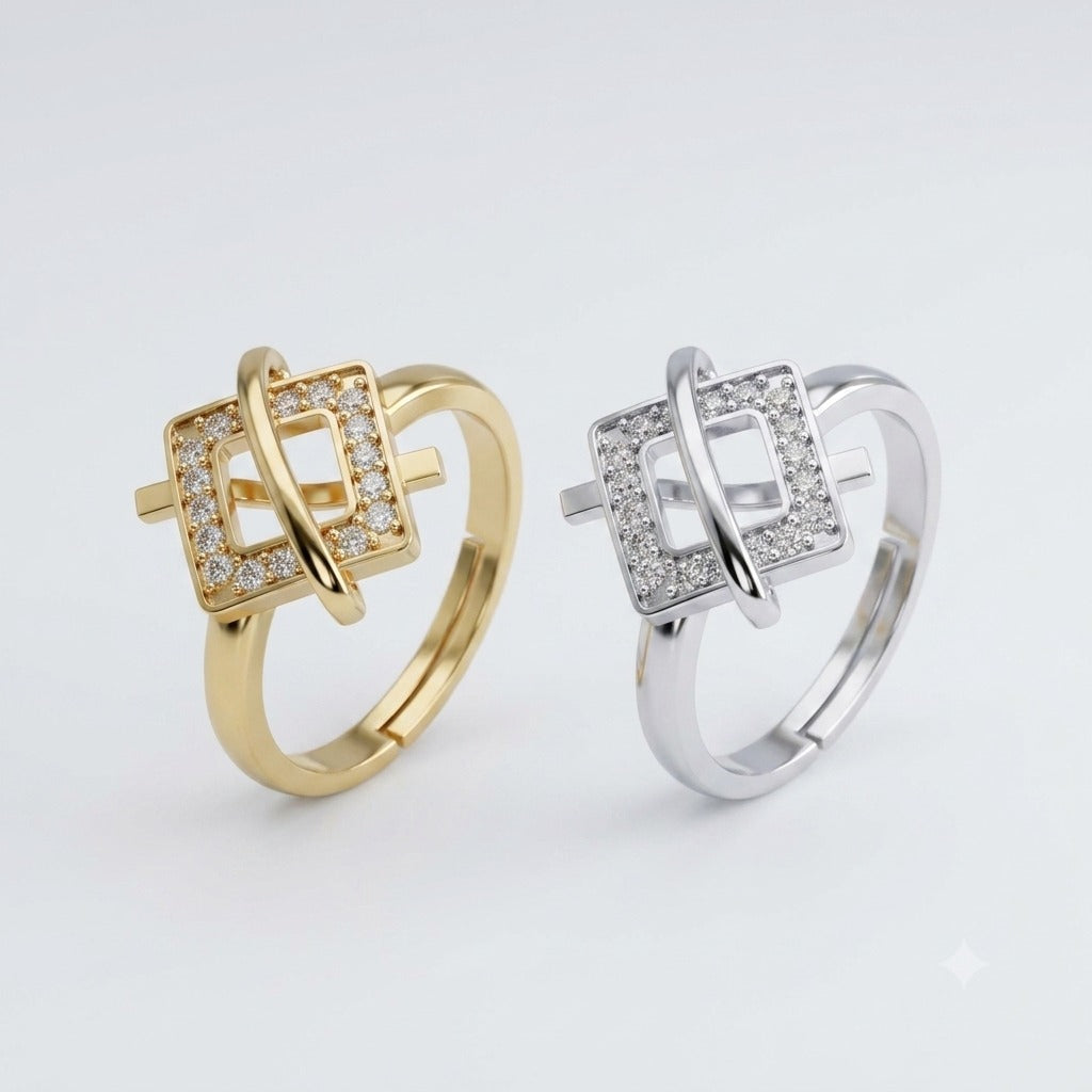 Silver Diamond Ring