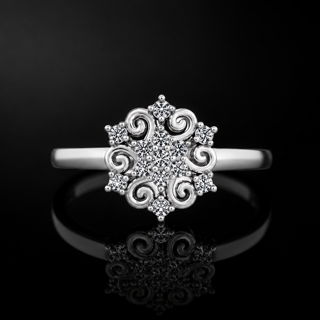 Floral Diamond Ring