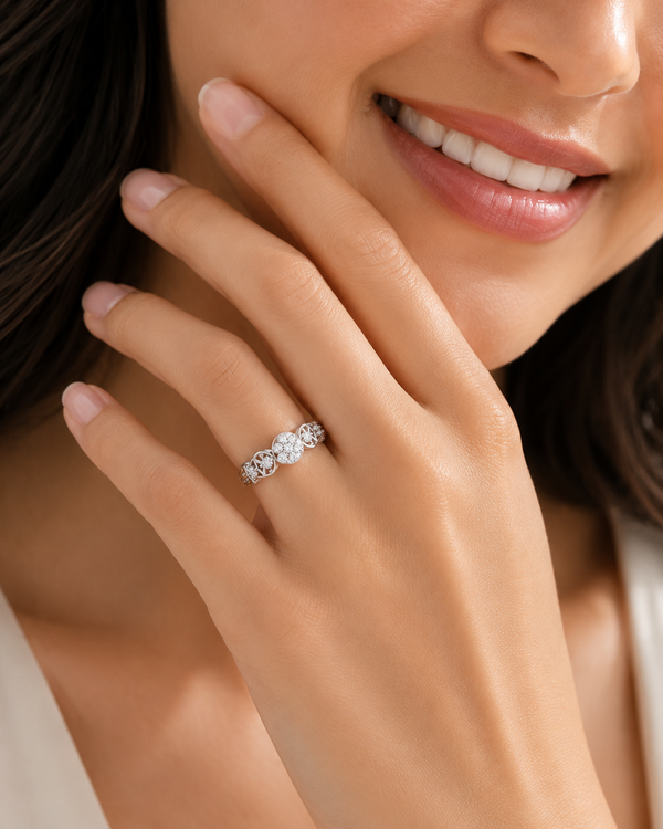 Floral Eternity Diamond Ring