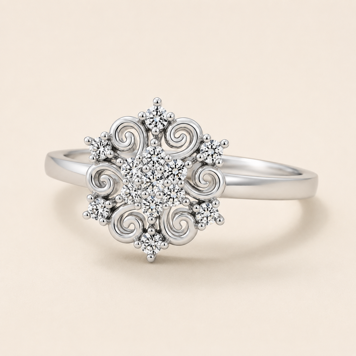Floral Diamond Ring