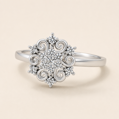 Floral Diamond Ring