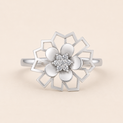 Floral Statement Diamond Ring