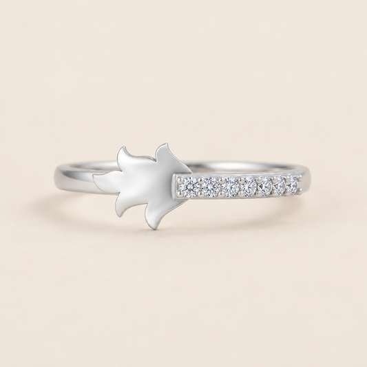 Kashish Royal Lotus Crown Lab Grown Diamond Band Ring