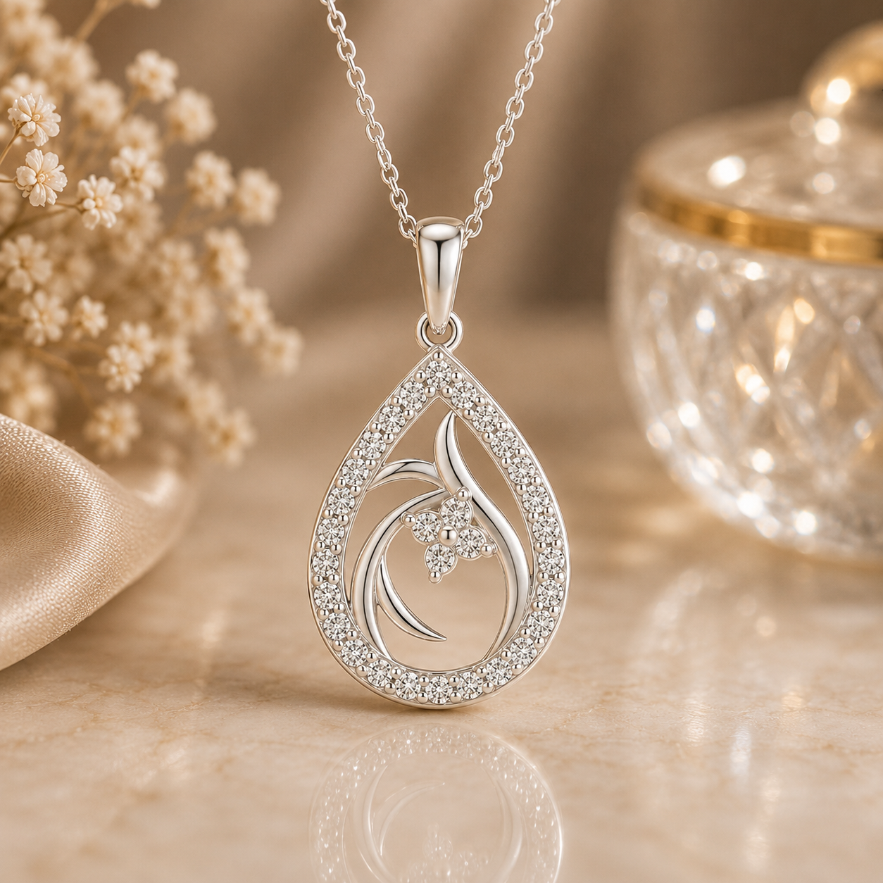 Drop Diamond Pendant