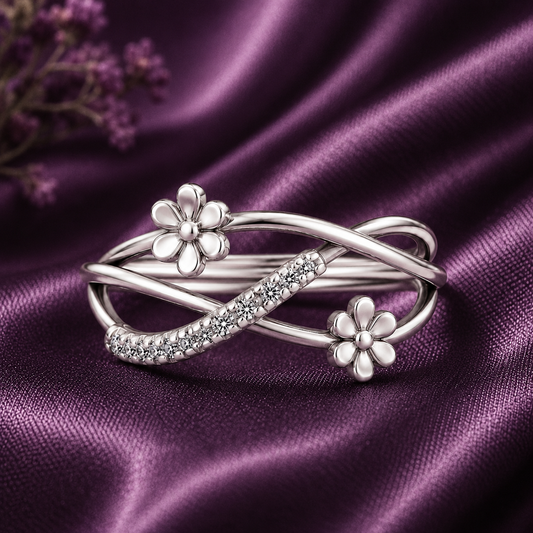 Infinity Floral Diamond Ring