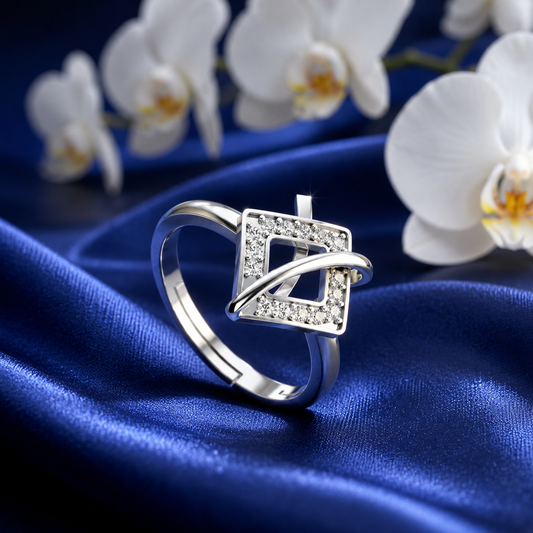 Silver Diamond Ring