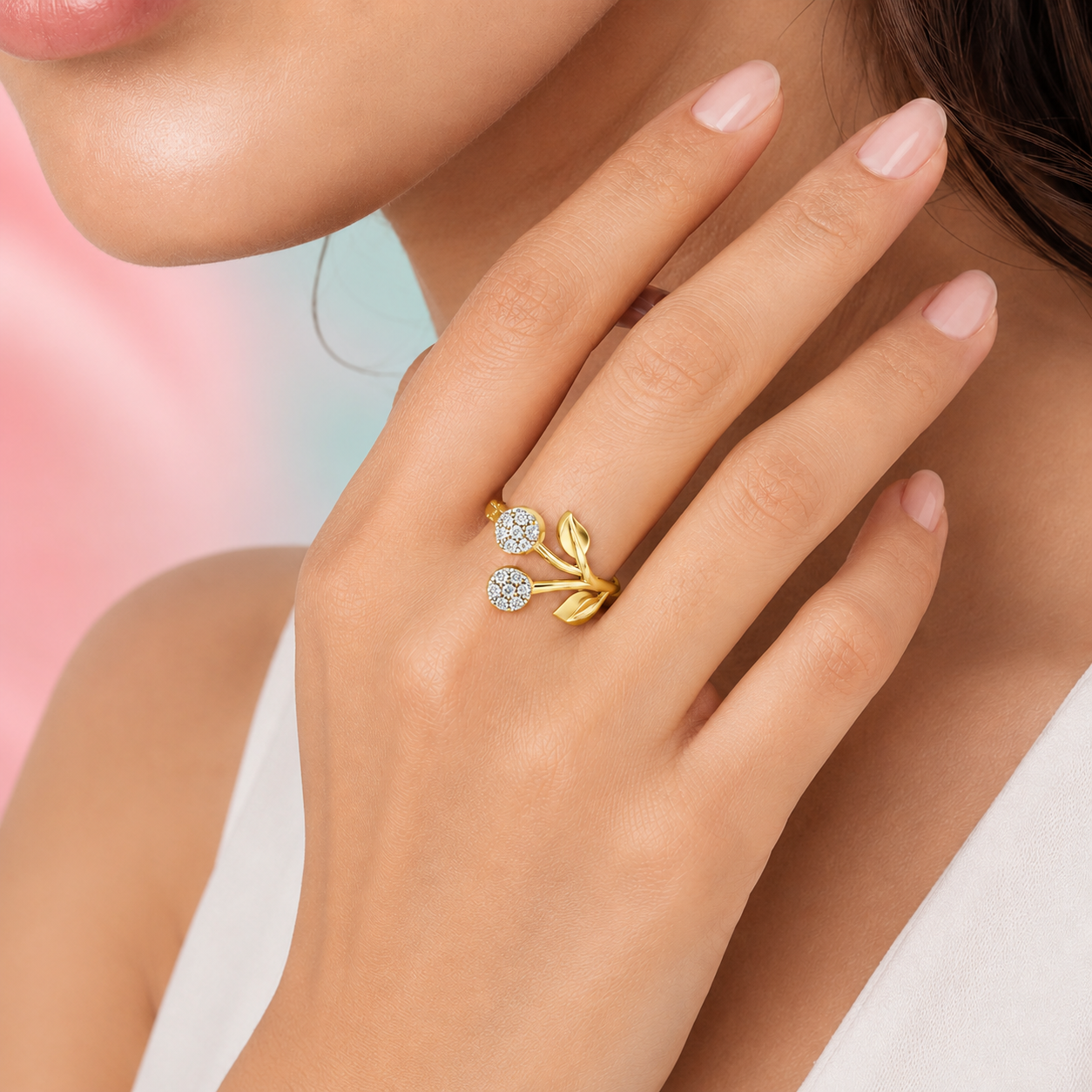 Floral Open Ring