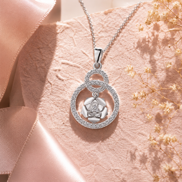 Rosette Diamond Pendant