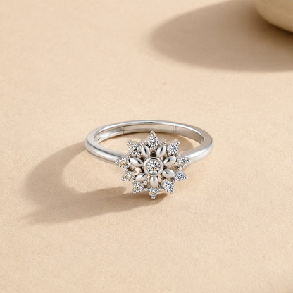 The Kashish Eternal Bloom Diamond Ring – Daily Wear Ring for Women