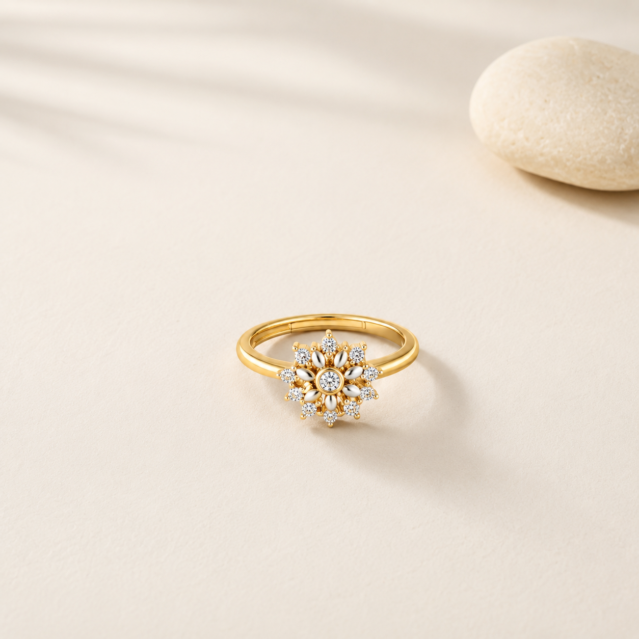The Kashish Eternal Bloom Diamond Ring – Daily Wear Ring for Women