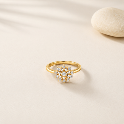 The Kashish Eternal Bloom Diamond Ring – Daily Wear Ring for Women