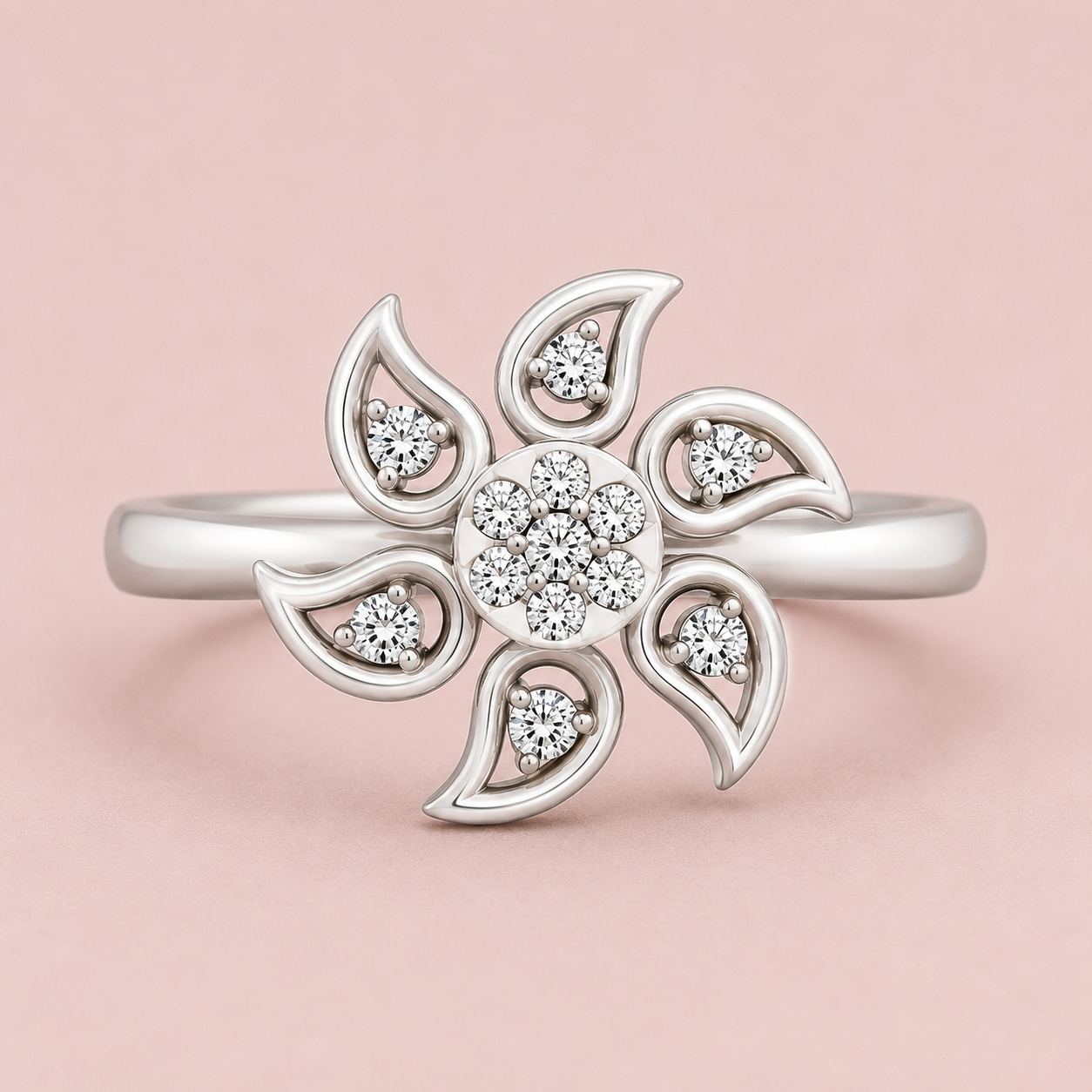 Eterna Petals Diamond Floral Ring