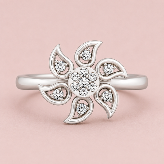 Eterna Petals Diamond Floral Ring