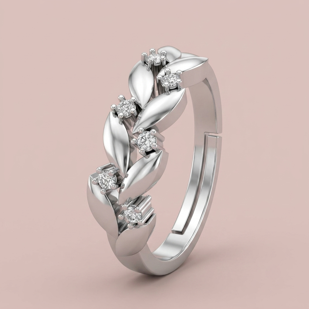 Elowen Leaf Diamond Ring