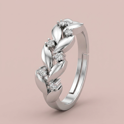 Elowen Leaf Diamond Ring