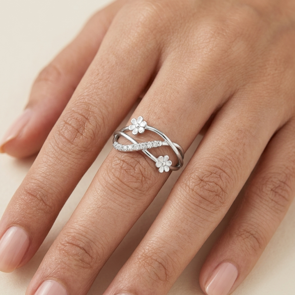 Infinity Floral Diamond Ring
