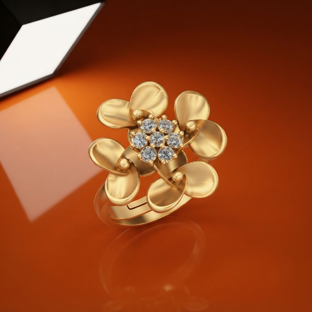 Kashish Nargis Blooming Floral Statement Diamond Ring
