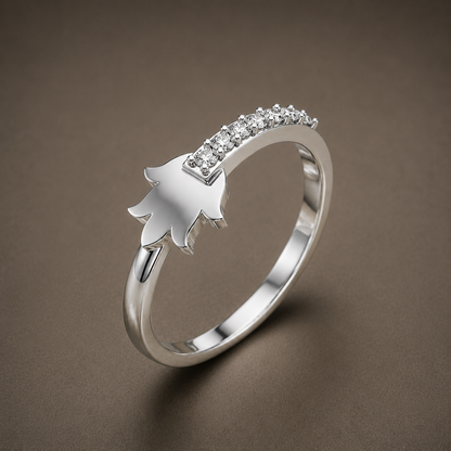 Lotus Diamond Ring