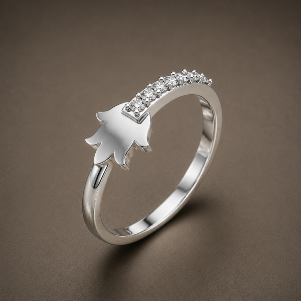 Lotus Diamond Ring