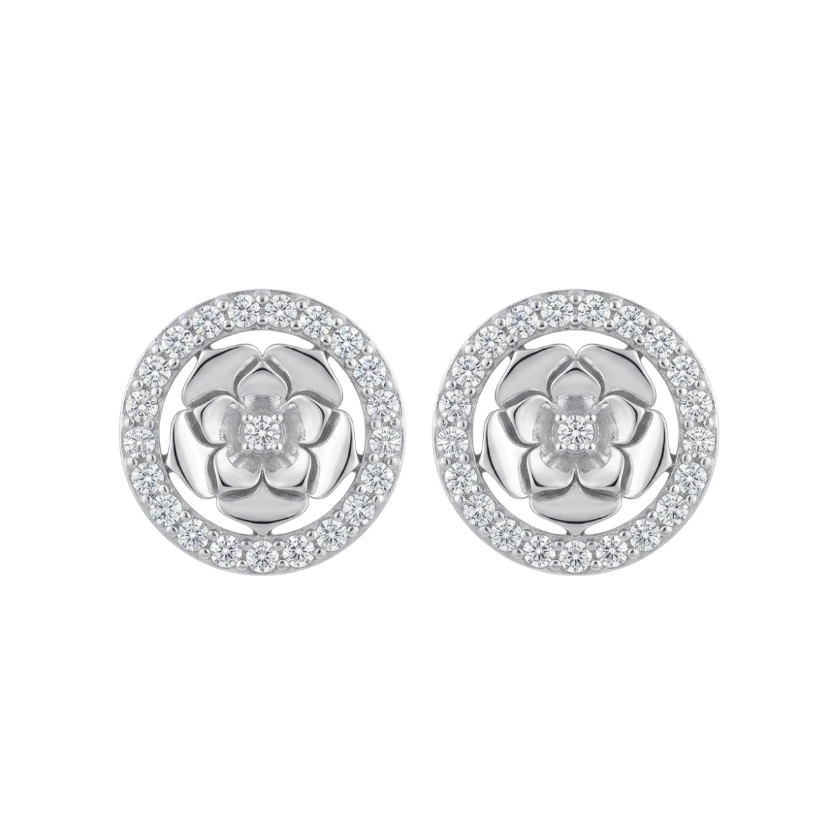 Roselle Diamond Stud Earrings