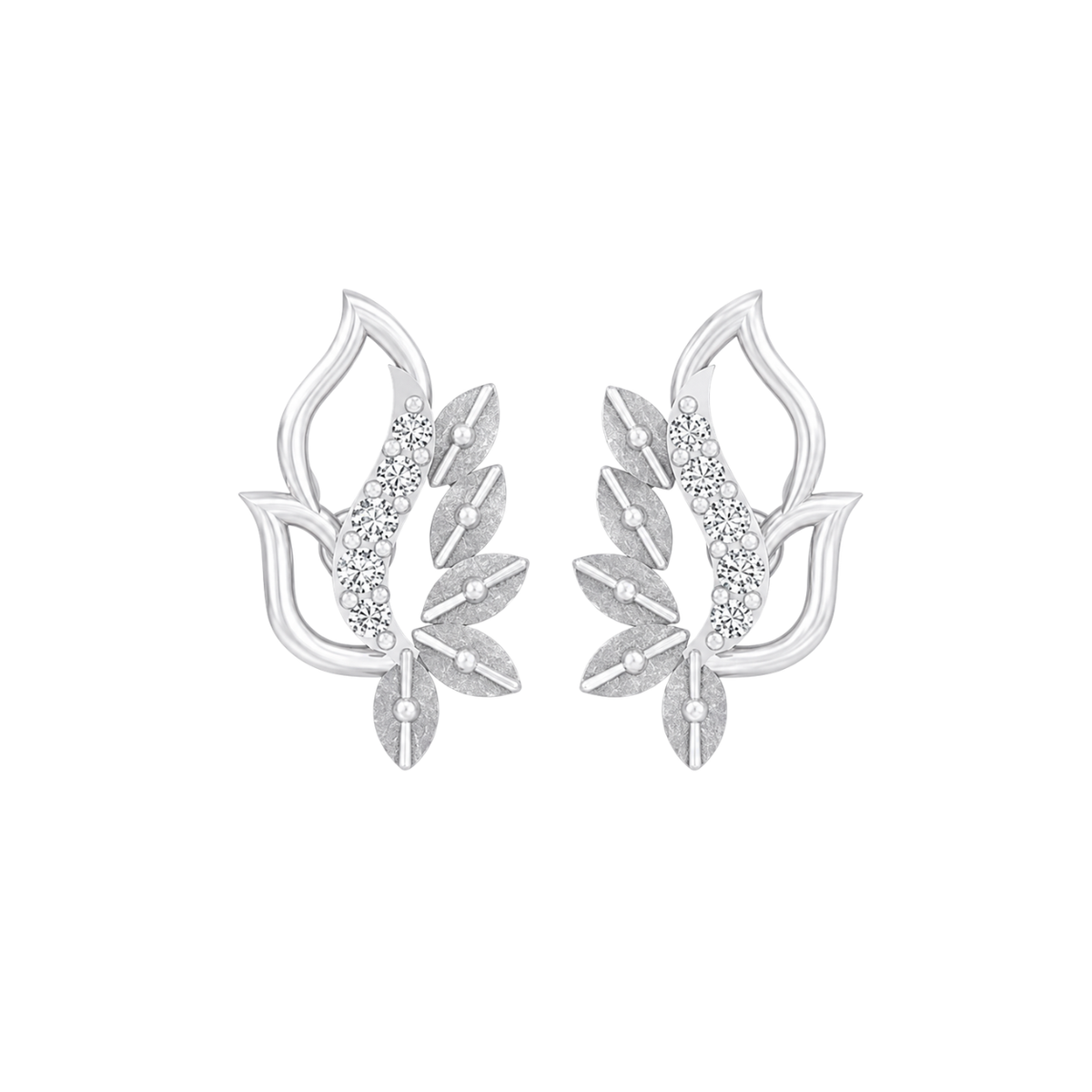 Leaf Diamond Stud