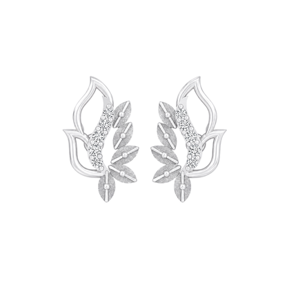 Leaf Diamond Stud