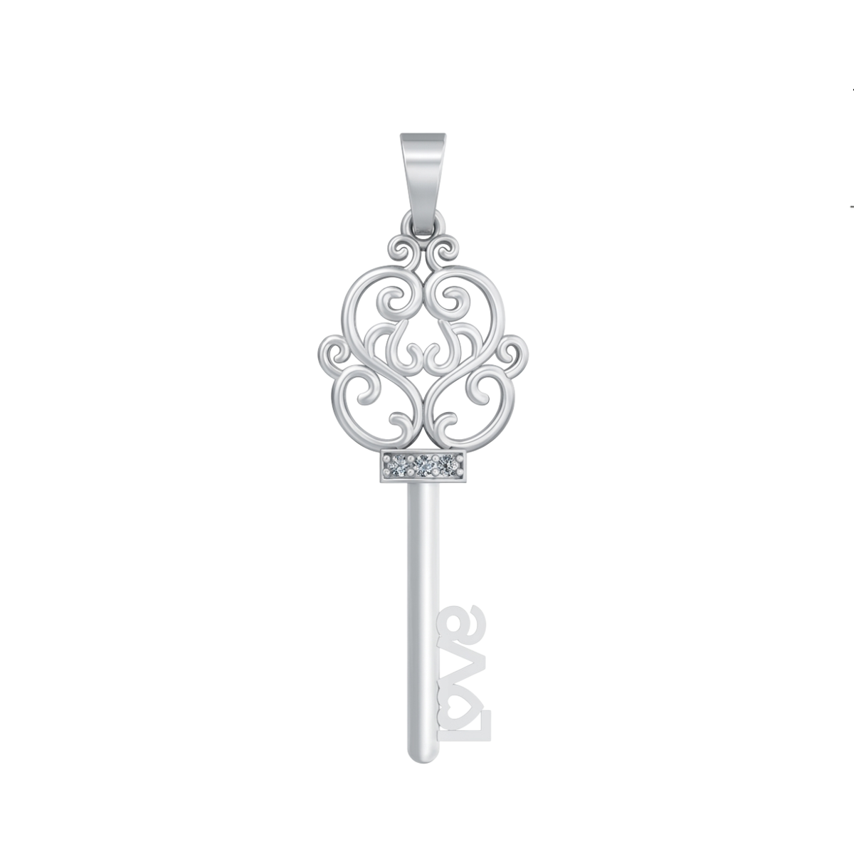 Key to Love Diamond Pendant