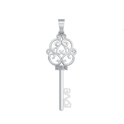 Key to Love Diamond Pendant