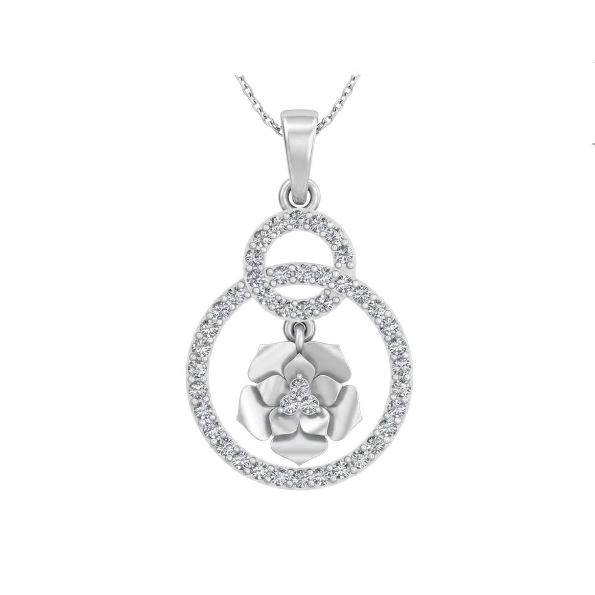 Rosette Diamond Pendant