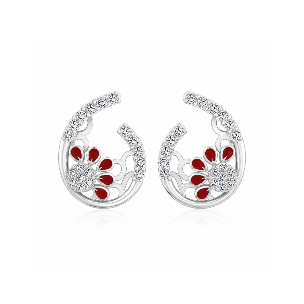 Crimson Diamond Earrings