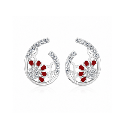 Crimson Diamond Earrings
