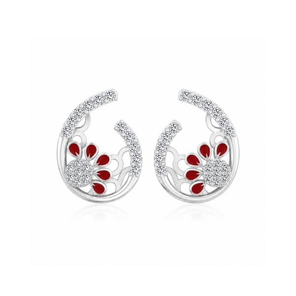 Crimson Diamond Earrings