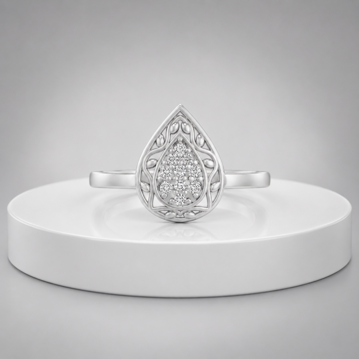 Dewdrop Diamond Ring