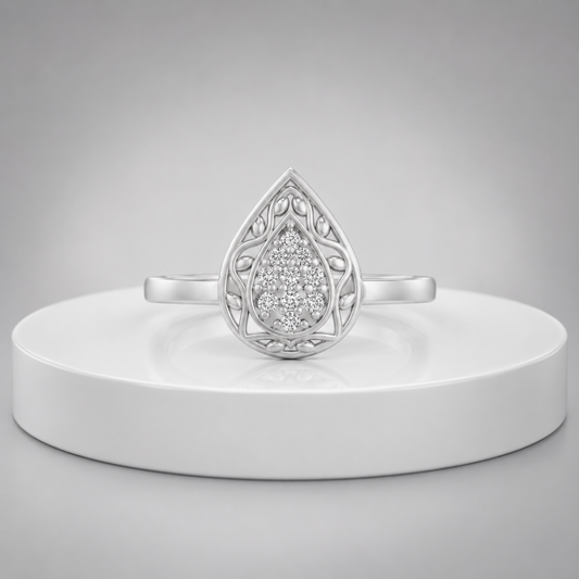 Dewdrop Diamond Ring