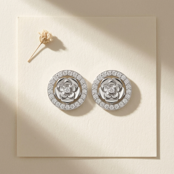 Roselle Diamond Stud Earrings