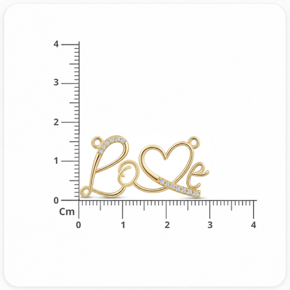 Love Script Diamond Pendant