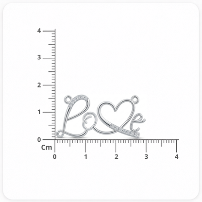 Love Script Diamond Pendant
