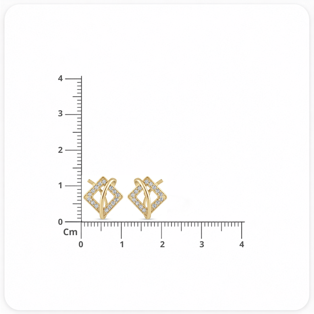Infinity Prism Diamond Stud Earrings