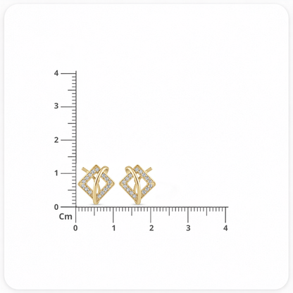 Infinity Prism Diamond Stud Earrings