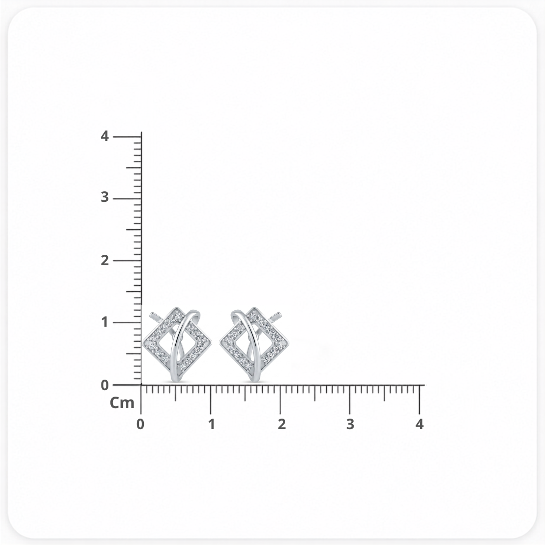 Infinity Prism Diamond Stud Earrings