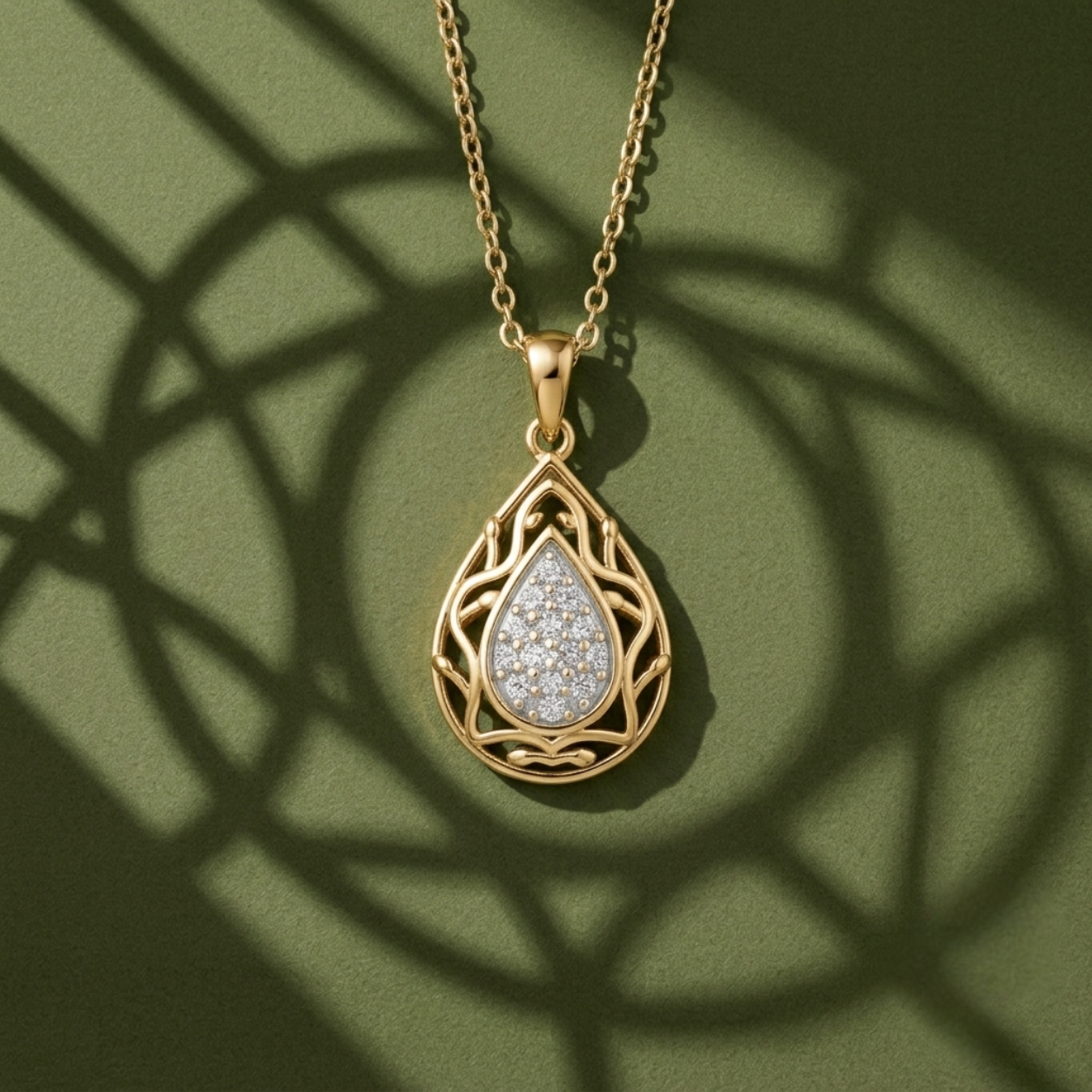 Aarohi Teardrop Diamond Pendant