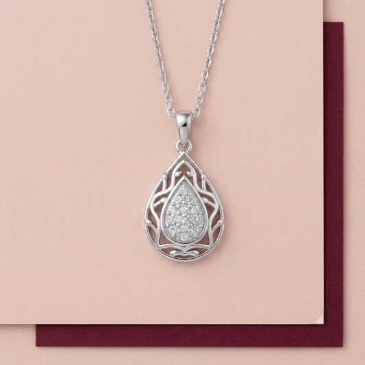 Aarohi Teardrop Diamond Pendant