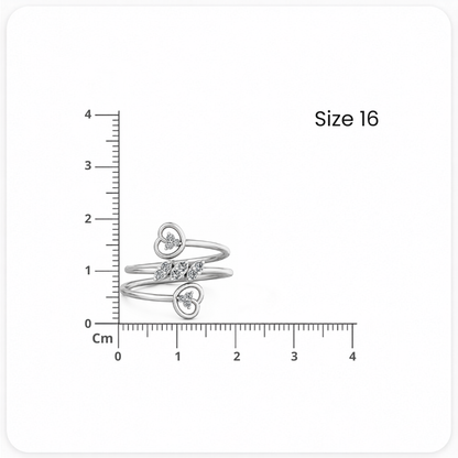 Eternal Heart Spiral Diamond Ring
