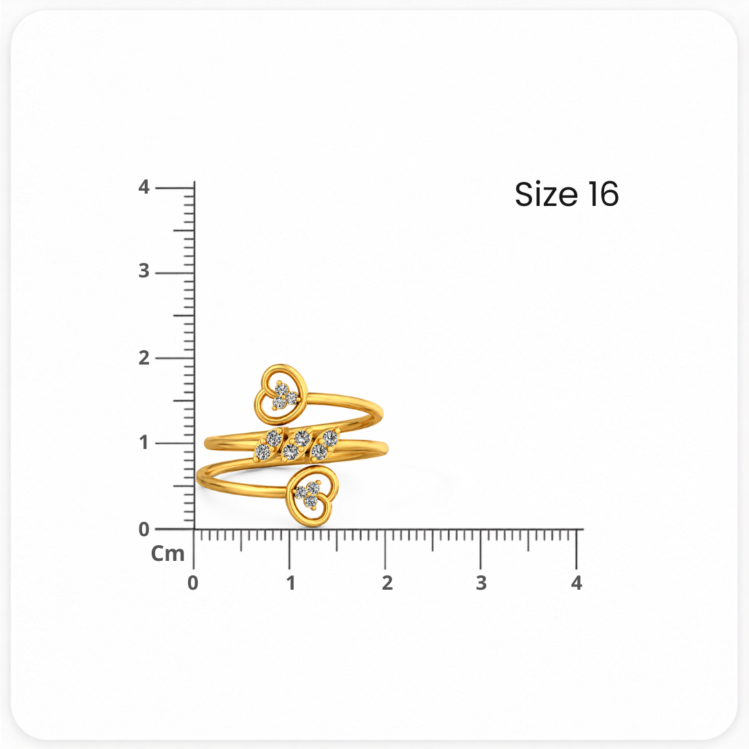 Eternal Heart Spiral Diamond Ring